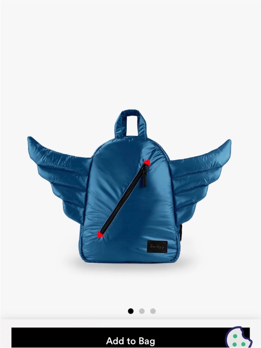 7 AM enfant Blue Winged Puffer Backpack NWT mini size